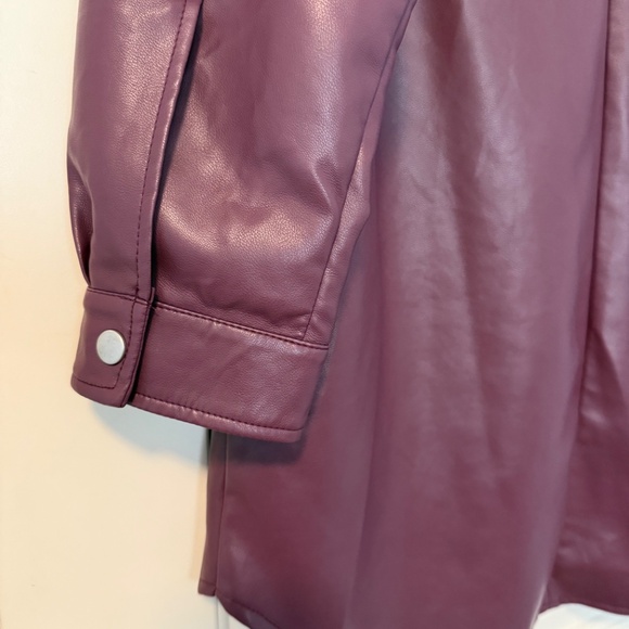 Bagatelle Collection Womens‎ Faux Leather Blazer Jacket Size L - Picture 5 of 10